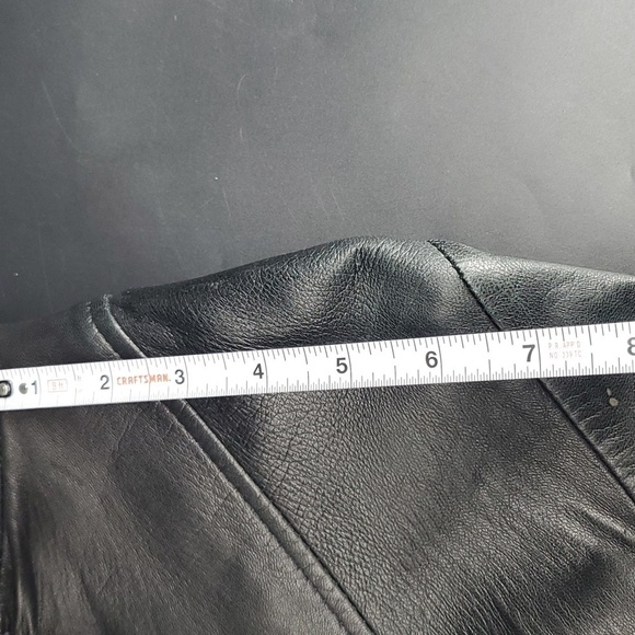 Red Kid Leather Trench Coat Jacket S - Picture 11 of 15